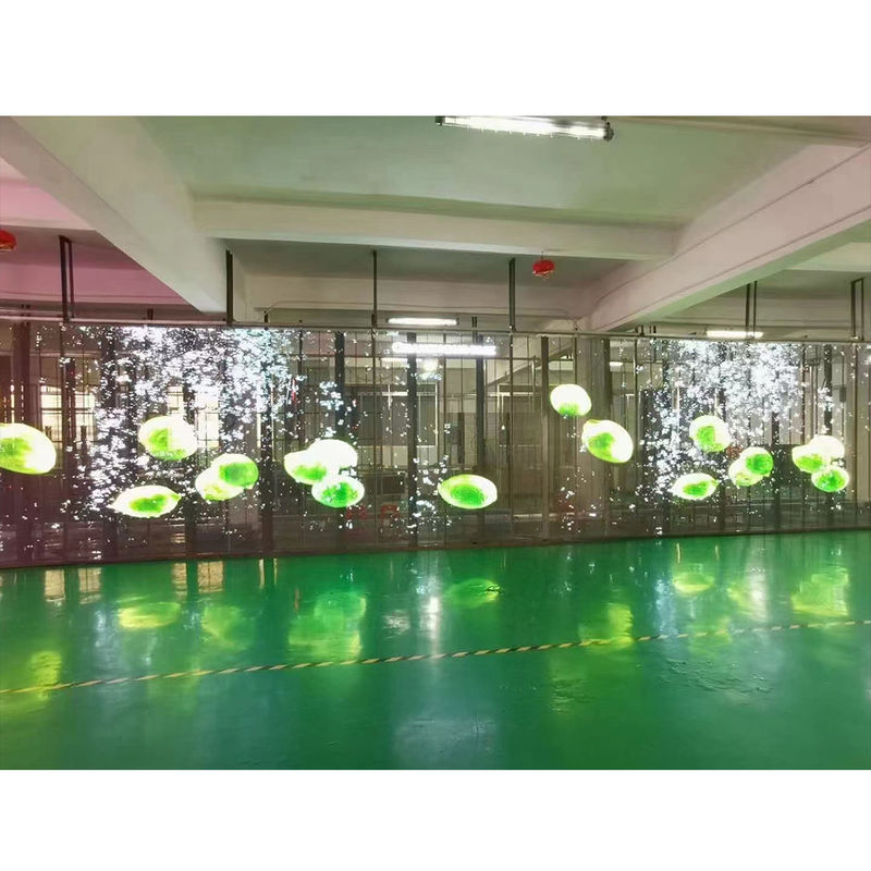 P2.6-5.2 HD แผ่นจอ LED หน้าโปร่ง 2500nits การติดตั้งแขวน