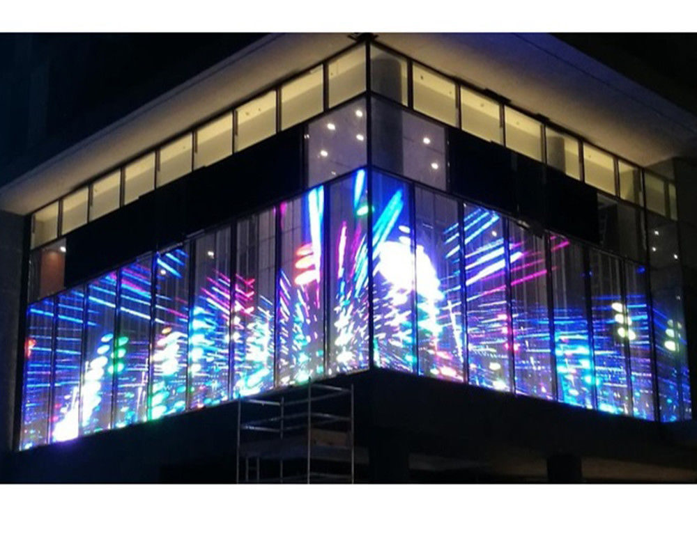 P2.6-5.2 HD แผ่นจอ LED หน้าโปร่ง 2500nits การติดตั้งแขวน