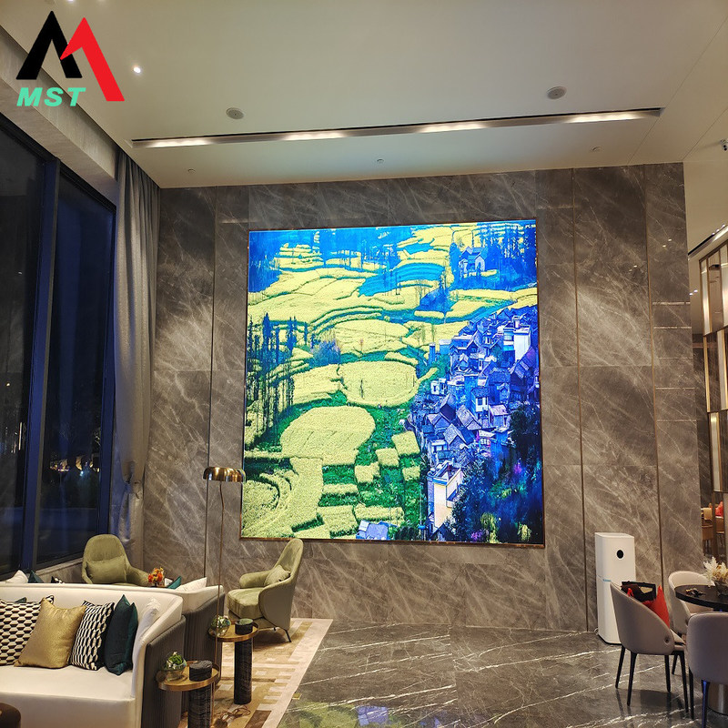 สกรีนจอ LED ภายในห้องพาณิชย์ P3.91 SMD2121 สีเต็ม