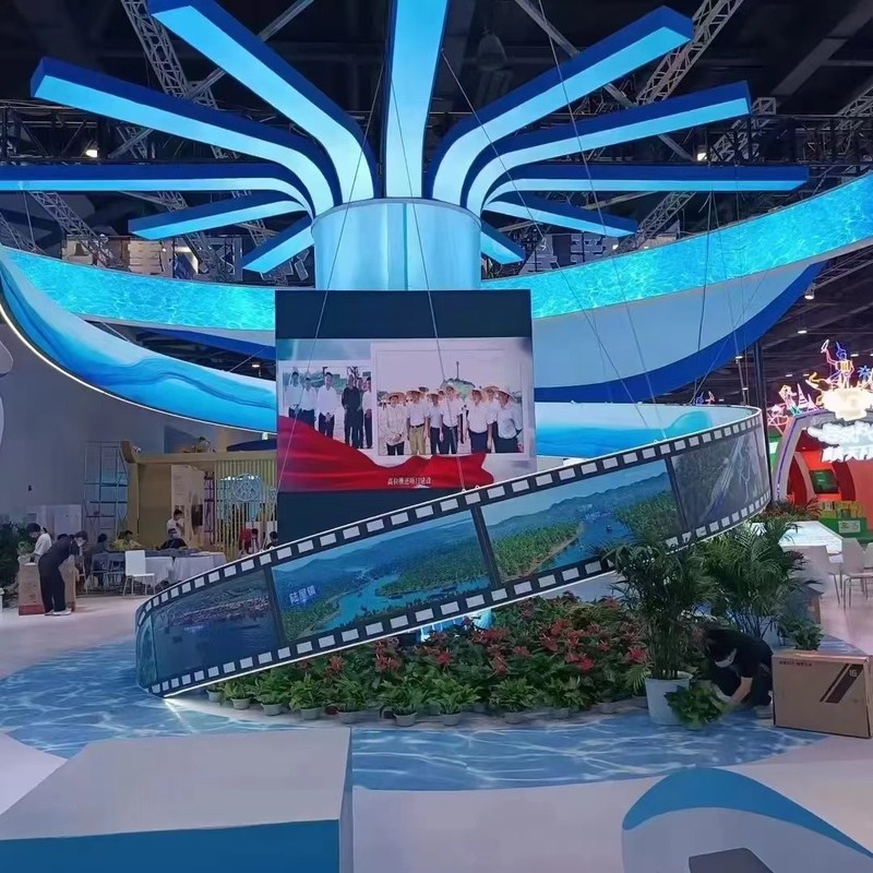 ผนังจอ LED Flex Lightweight ผนังจอหลายสี 2 มม พิกเซล Pitch